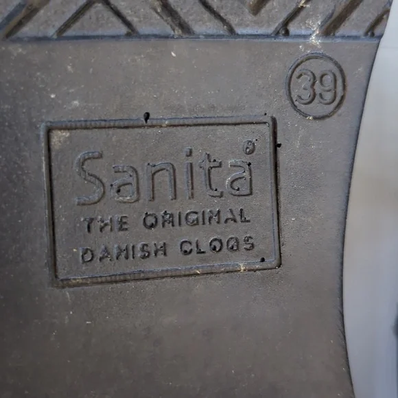 Sanita Reptile Embossed Leather Slip On Clogs EU 39 Blue Green - Picture 10 of 16